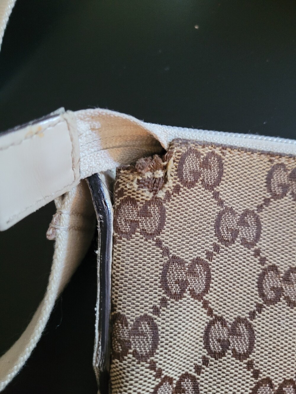Gucci Beige and Brown GG Monogram Crossbody - Picture 5 of 13